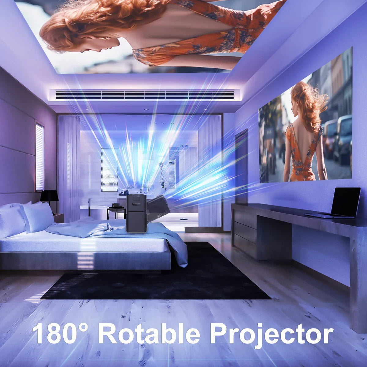 Magcubic HY320 4K Android 11 Mini Projector Native 1080P 390ANSI Dual Wifi6 BT5.0 1920*1080P Cinema portable Projetor upgrated HY300 - Buyme24seven