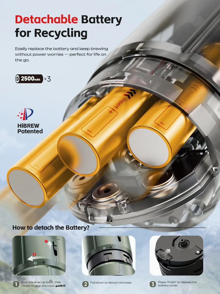 HiBREW Portable Espresso Coffee Machine for Car & Home Camping Coffee Maker Fit Nespresso Dolce Capsule Powder H4C - Buyme24seven