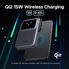 UGREEN Uno 20W Qi2 10000mAh Power Bank Magnetic Portable Wireless Fast Charging PowerBank for MagSafe for iPhone 16 Pro Max - Buyme24seven