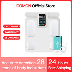 Smart Bioimpedance Scale 8 Electrodes BMI Body Fat Scale Body Weight Scale Professional Body Composition Scale Rechargeable - Buyme24seven