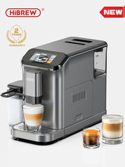 HiBREW Fully Automatic Espresso Machine Cappuccino Milk System 6 Coffee Varieties Intuitive Touch Display With Grinder H16 - Buyme24seven