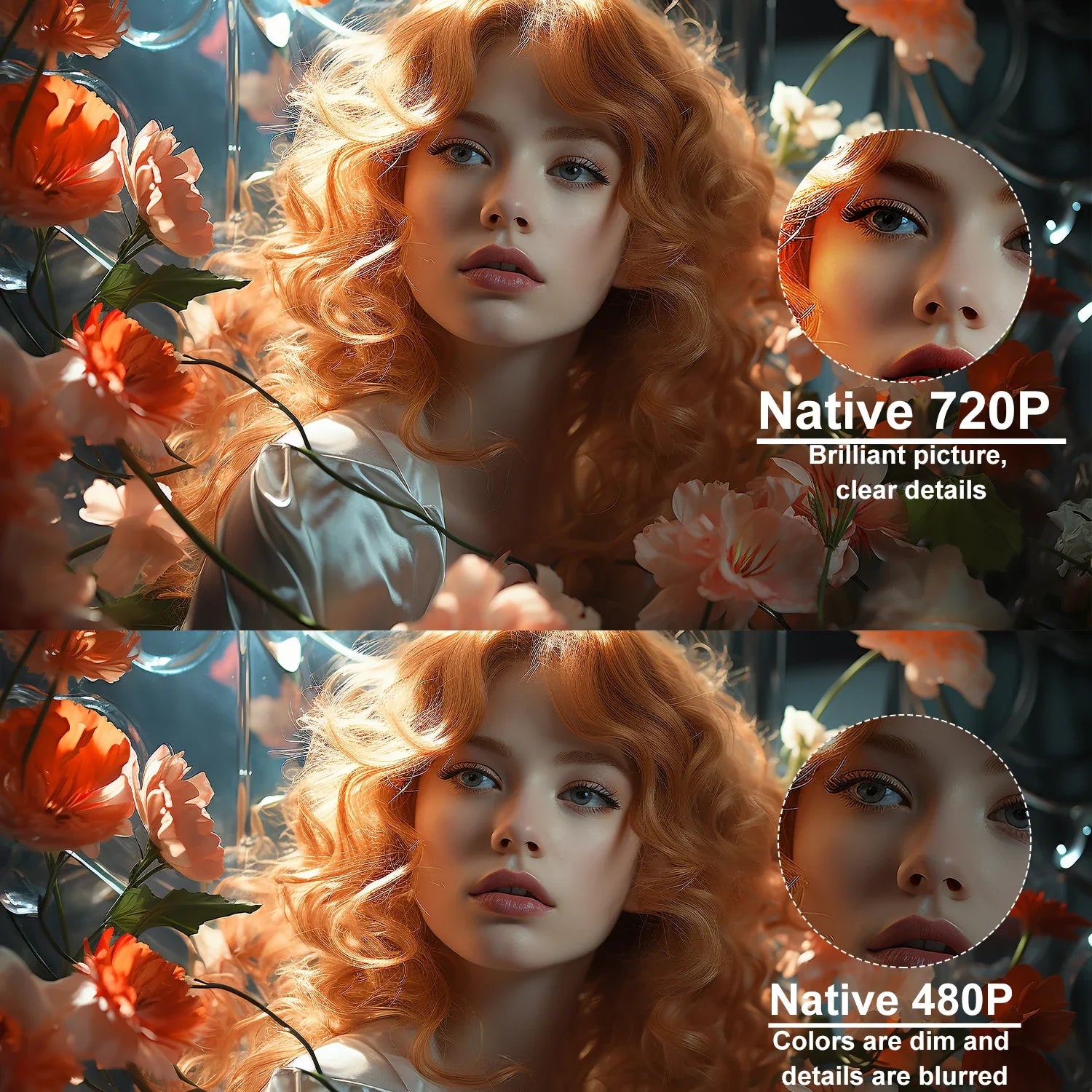 Magcubic 4K HY300 UItra Portable Projector with Electronic Focus 720P 260ANSI Speaker Android11 BT5.4 180° flexible Home Outdoor - Buyme24seven