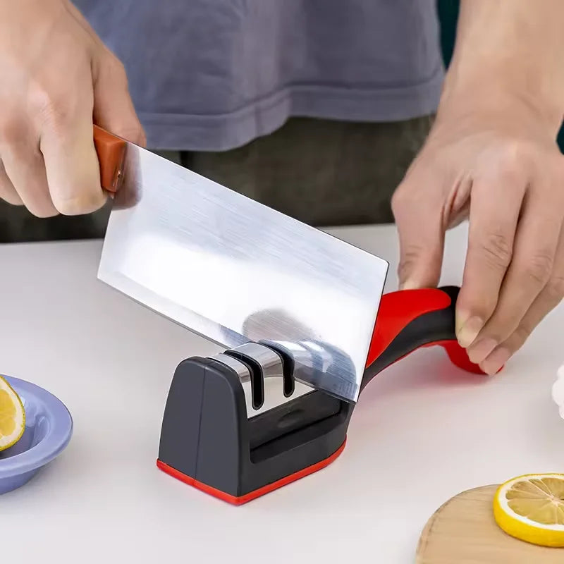 3-in-1 Professional Kitchen Knife Sharpener with 3 Stages