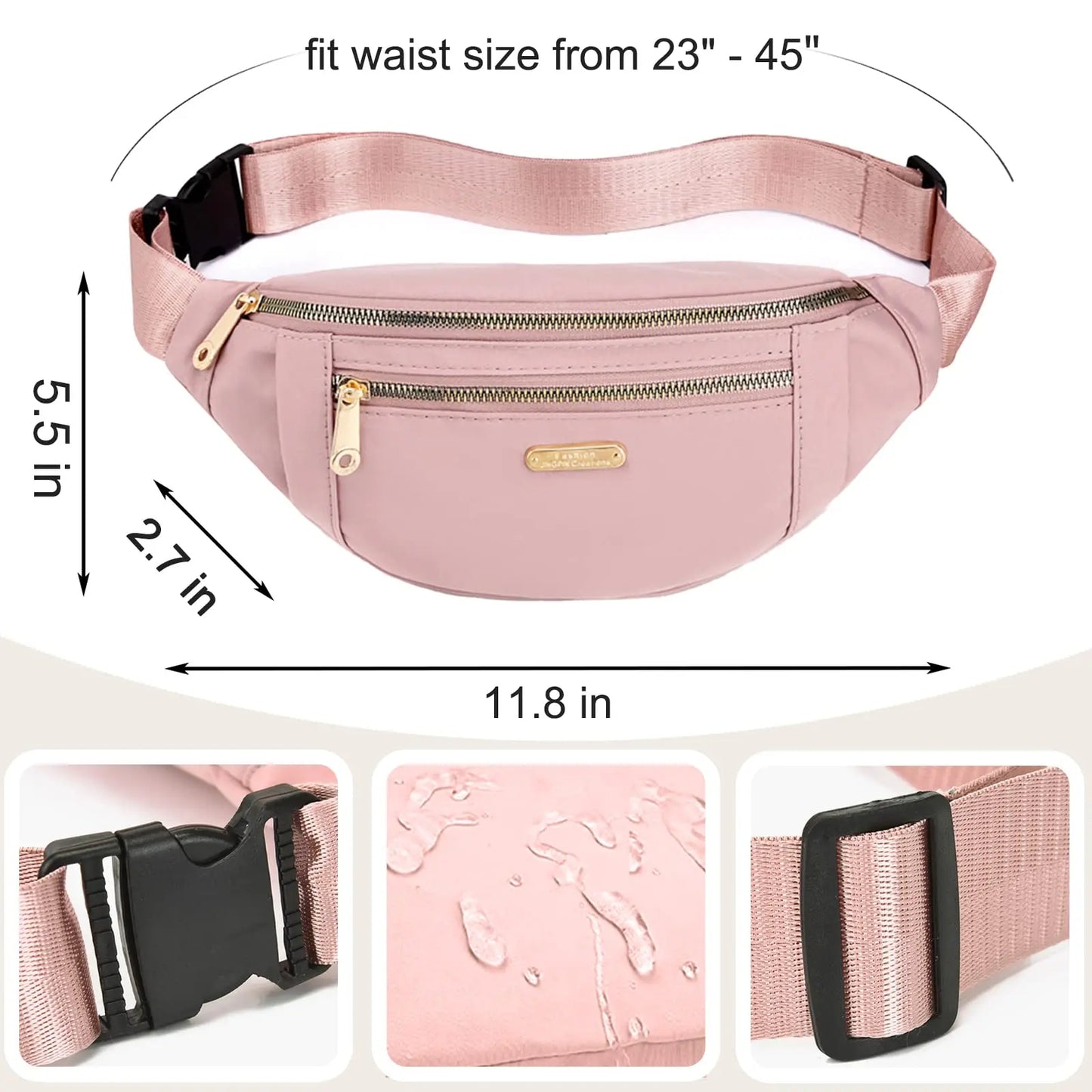 Fashion Fanny Pack: Lightweight Waist & Crossbody Bag for Travel