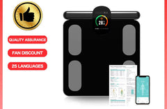 2024 Professional Smart Body Fat Scale with 8 Electrodes Body Composition Analyzer Bioimpedance Scales Weight Loss Fitness Scale - Buyme24seven