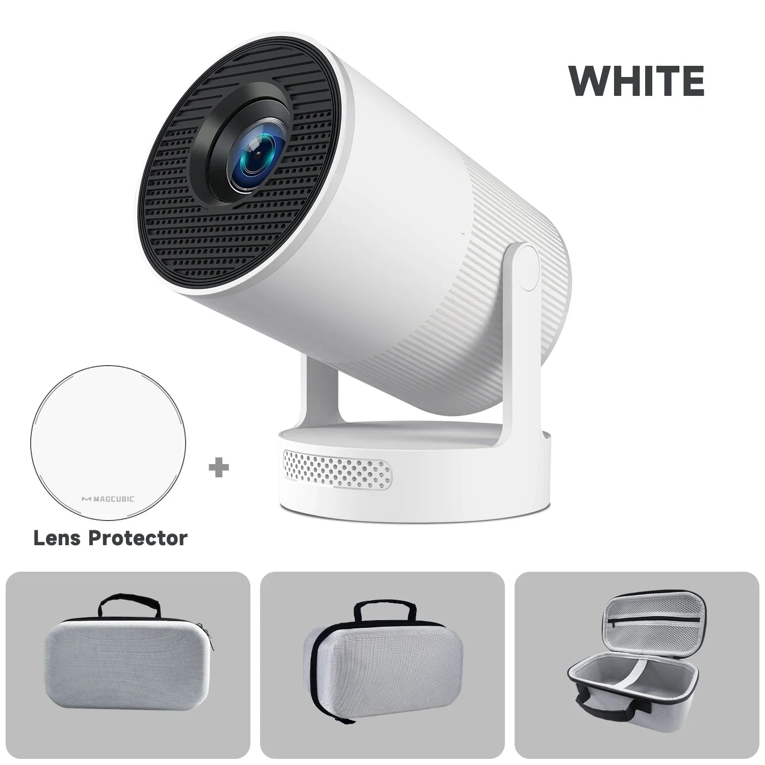 Magcubic 4K HY300 UItra Portable Projector with Electronic Focus 720P 260ANSI Speaker Android11 BT5.4 180° flexible Home Outdoor - Buyme24seven