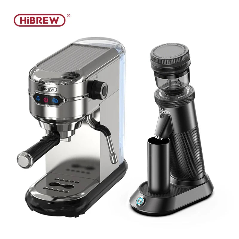 HiBREW Coffee Maker Cafetera 20 Bar Inox Semi Automatic Super Slim ESE POD& Powder Espresso Cappuccino Machine Hot Water H11 - Buyme24seven