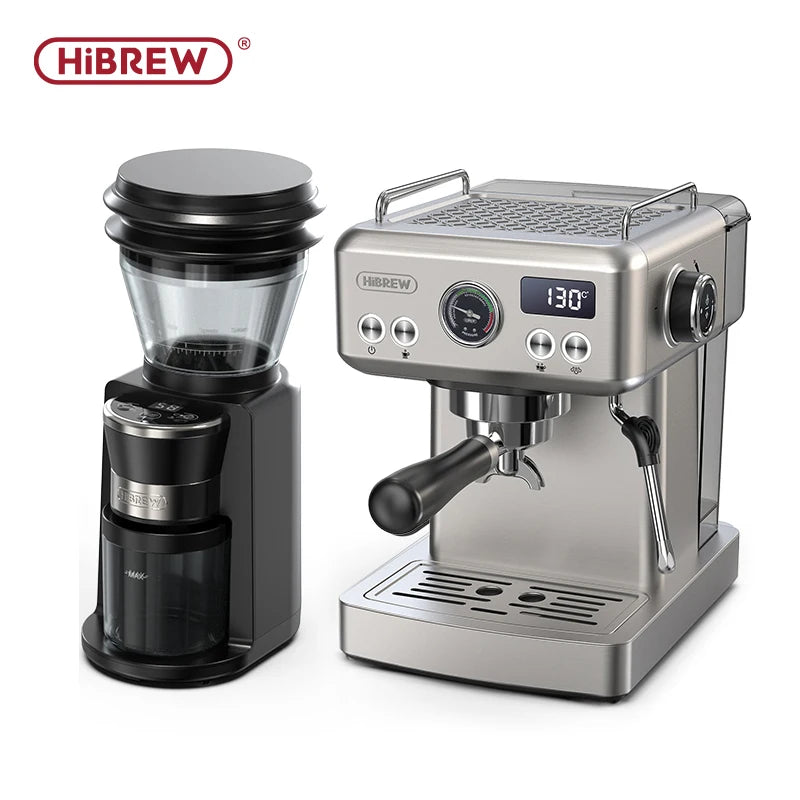 HiBREW Automatic Burr Mill Electric Coffee Grinder with 31 Gears for Espresso American Coffee Pour Over Visual Bean Storage G3 - Buyme24seven