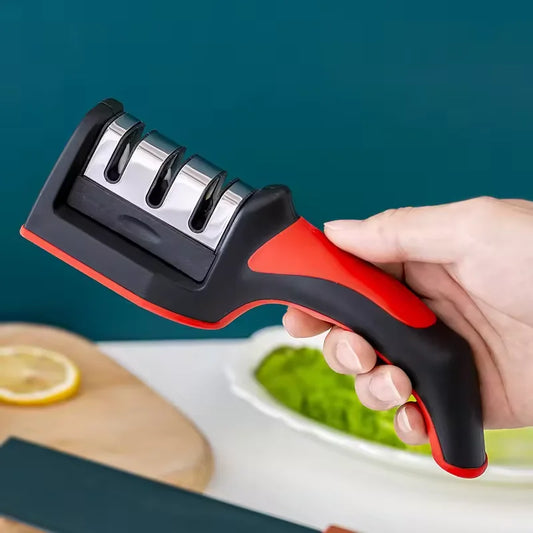 3-in-1 Professional Kitchen Knife Sharpener with 3 Stages