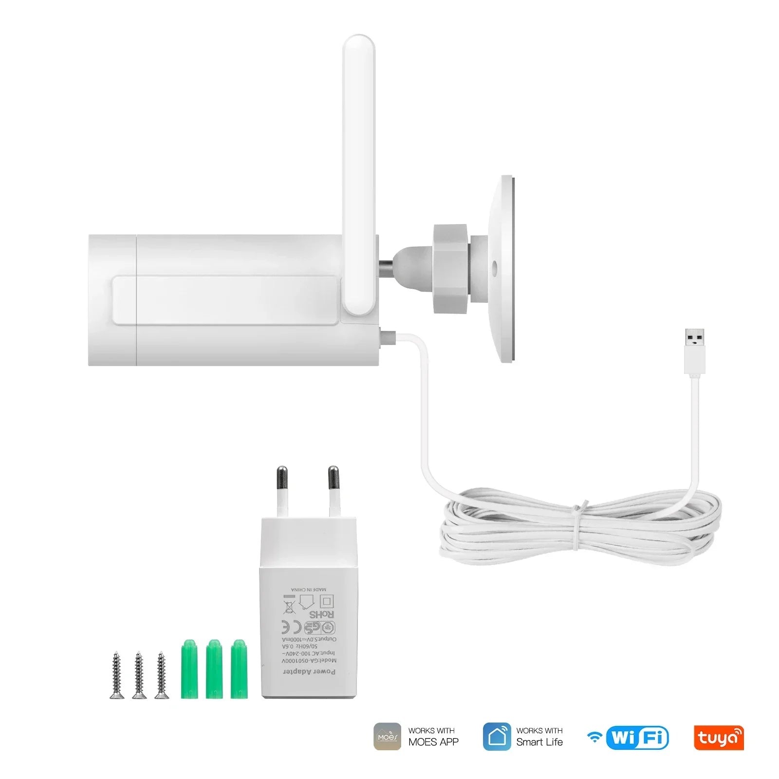 MOES WiFi Smart Outdoor Camera HD 3MP Sound Motion Detection Full Color Night Vision Waterproof Two-Way Audio Security Monitor - Buyme24seven