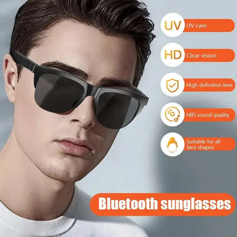 Bluetooth Glasses with HD UV Protection & Wireless Headset