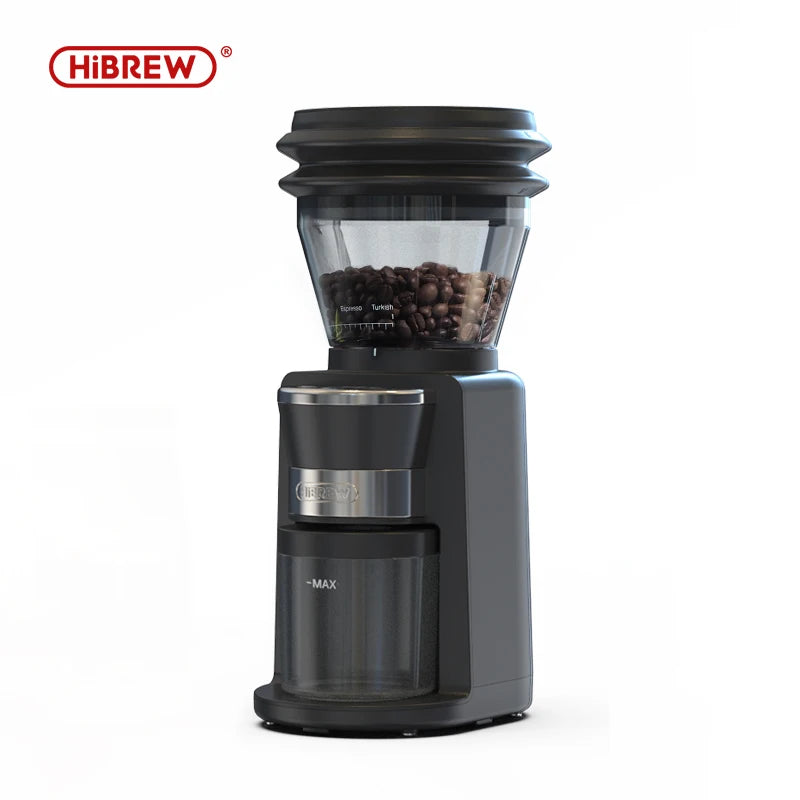 HiBREW Automatic Burr Mill Electric Coffee Grinder with 31 Gears for Espresso American Coffee Pour Over Visual Bean Storage G3 - Buyme24seven