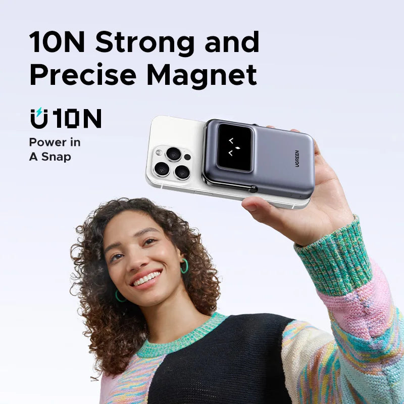 UGREEN Uno 20W Qi2 10000mAh Power Bank Magnetic Portable Wireless Fast Charging PowerBank for MagSafe for iPhone 16 Pro Max - Buyme24seven
