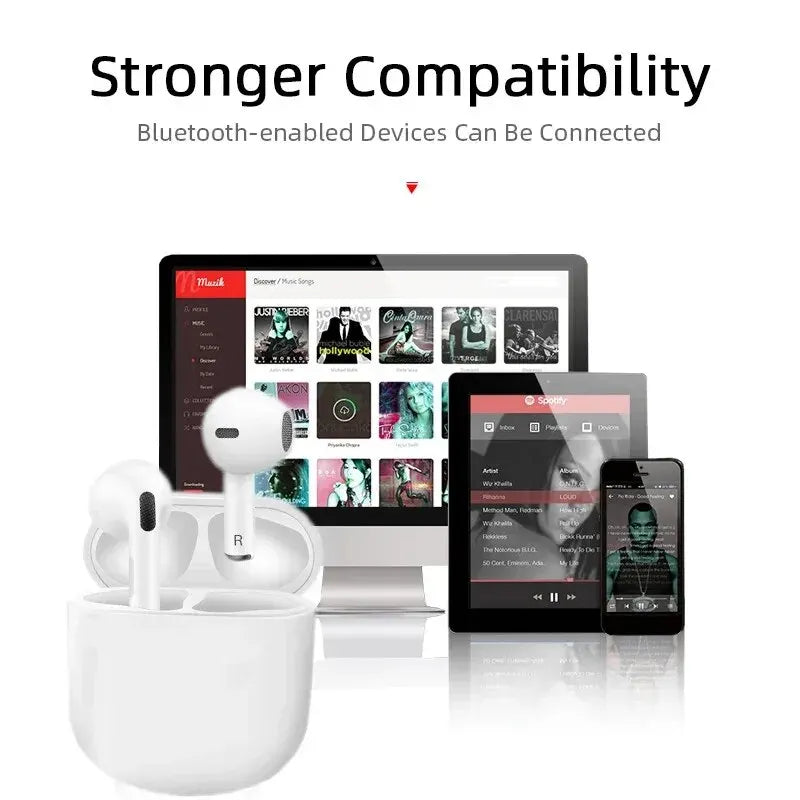 Pro4 TWS Bluetooth Earphones – HiFi Stereo Sound & Mic