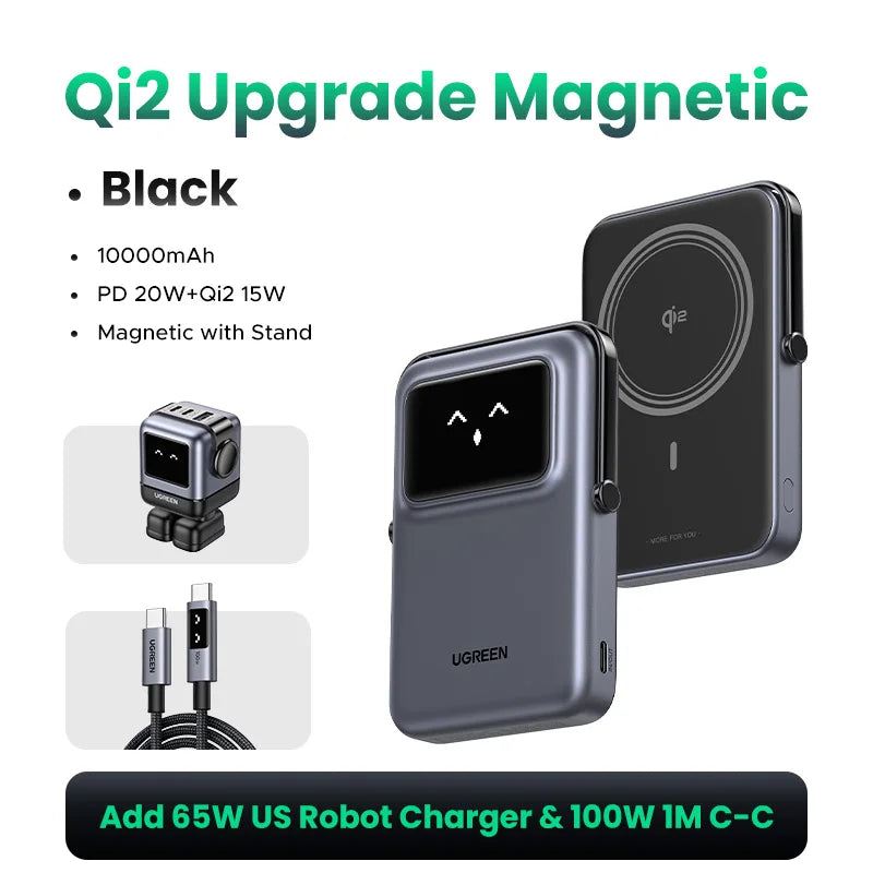 UGREEN Uno 20W Qi2 10000mAh Power Bank Magnetic Portable Wireless Fast Charging PowerBank for MagSafe for iPhone 16 Pro Max - Buyme24seven