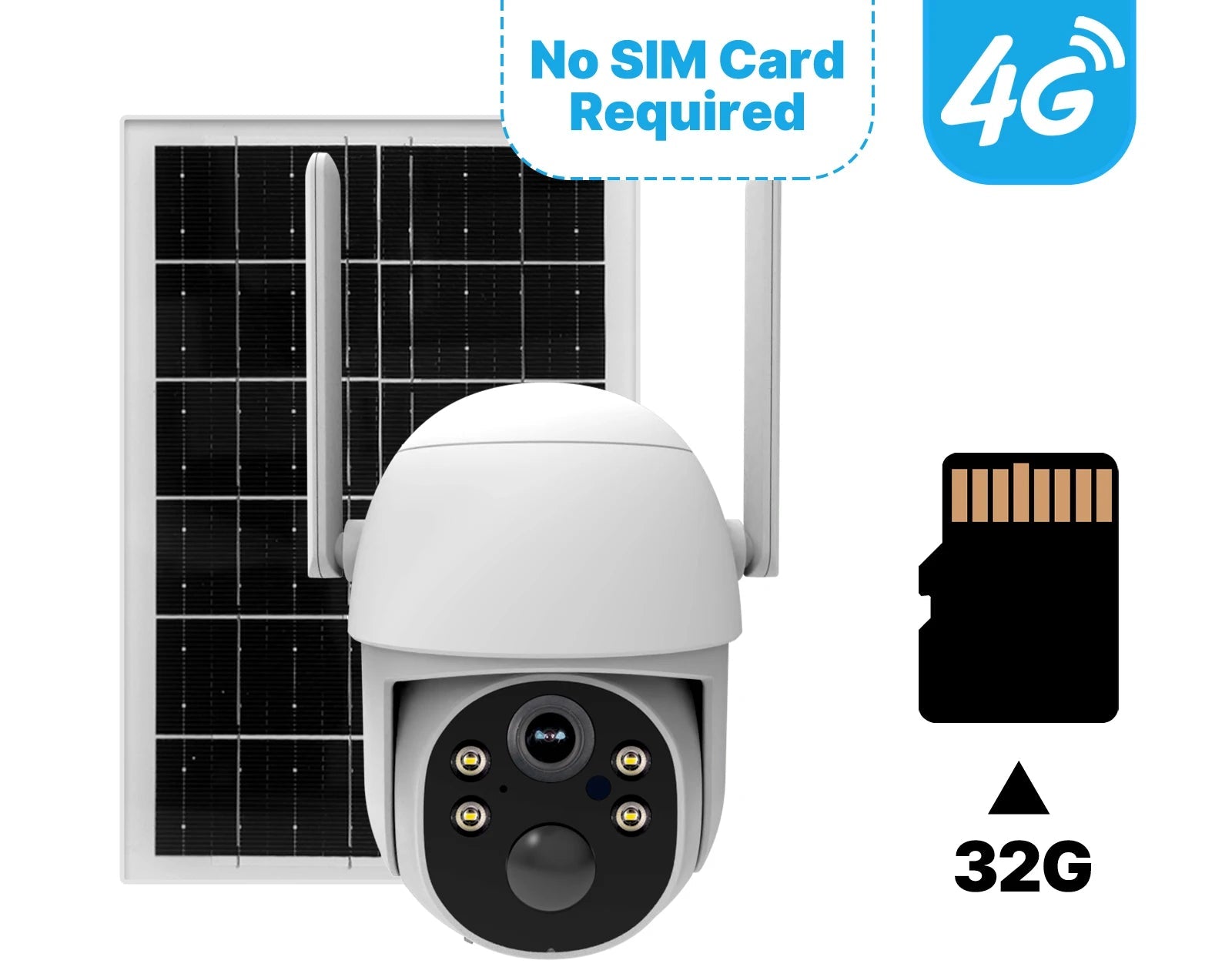 Tuya Smart 4G Solar Security Camera Outdoor,No SIM Required,Solar Charging IP camera,3MP,Human Detection,Security Protection - Buyme24seven