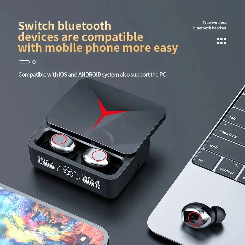 TWS M90 Wireless Gaming Earbuds Bluetooth 5.3 with Mic