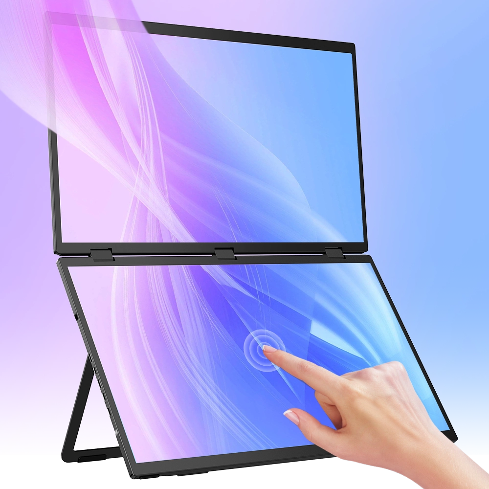 Delta Max Touch - Stacked Monitor Laptop Touch Dual Screen Folding 18 Inch - Buyme24seven