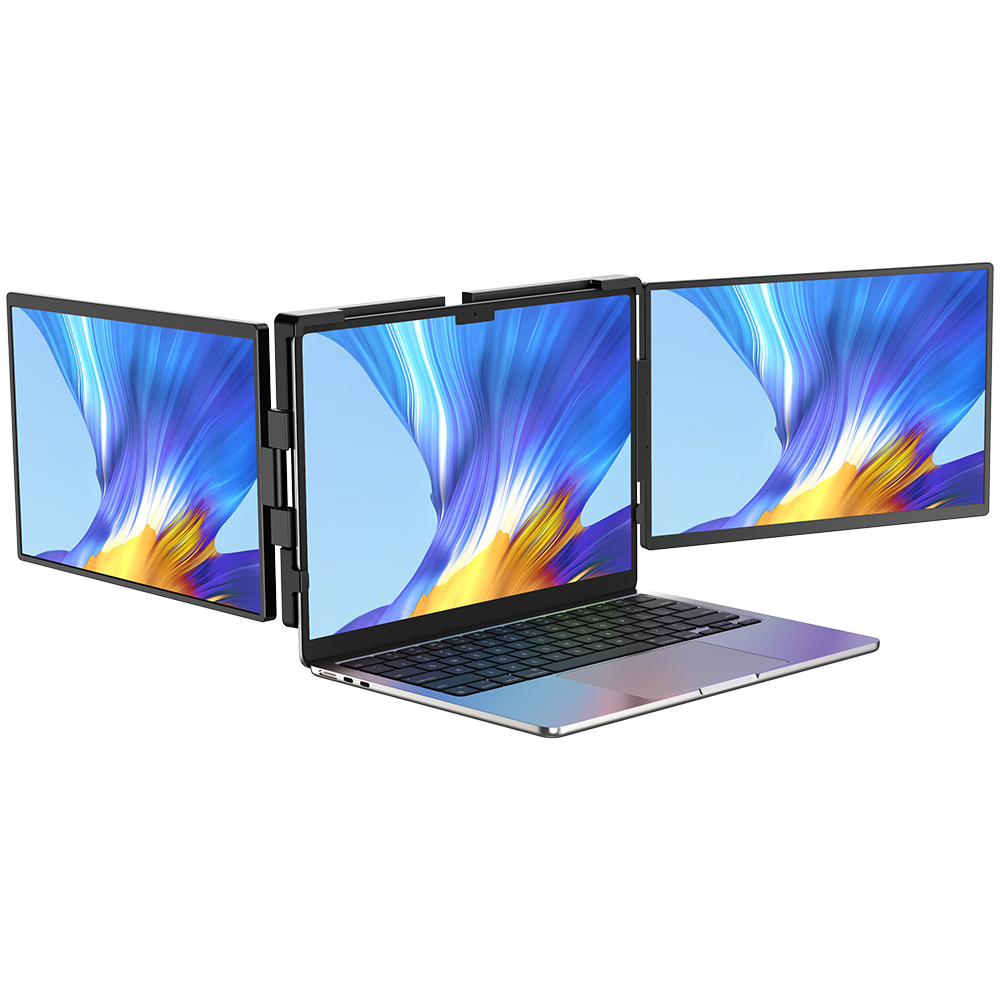 UStation Z 14 - Tri Screen Laptop Monitor Extender Triple Display Portable Workstation - Buyme24seven
