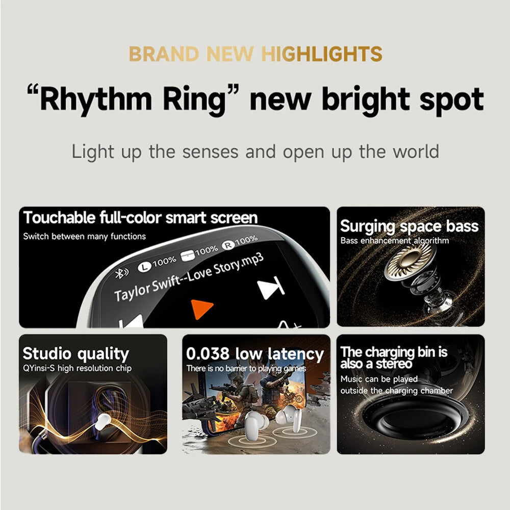 BlitzWolf® BW-FYE16 Plus TWS Earbuds with LED Touch Screen, ANC & TF Card Support - Buyme24seven