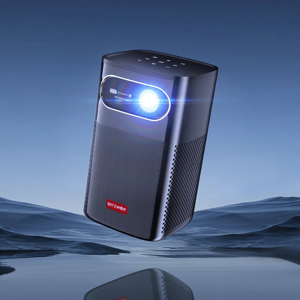 BlitzWolf® BW-VT3 Mini DLP Projector – 1080P Resolution, 250 ANSI Lumens, Android TV 2+32GB, 4K Support, TOF Laser Focus, Built-in Battery – EU Plug - Buyme24seven