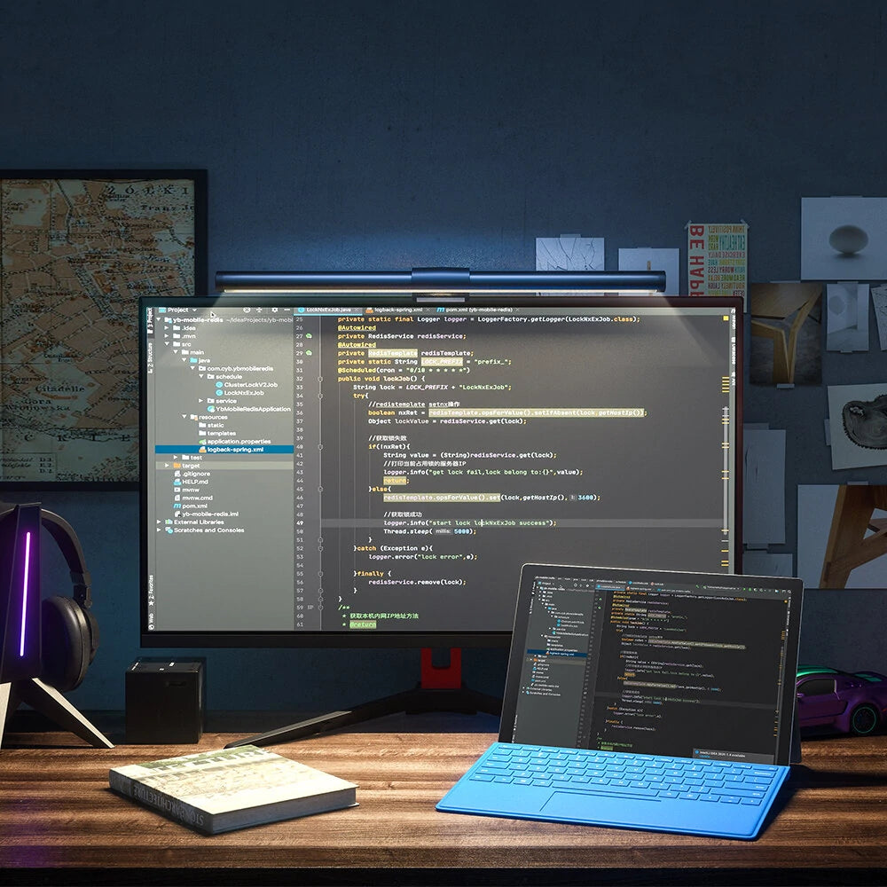 BlitzWolf® BW-CML2 RGB Gaming Monitor Light Bar – Dual Light Source, Adjustable Brightness & Color Temperature, USB Touch Control - Buyme24seven