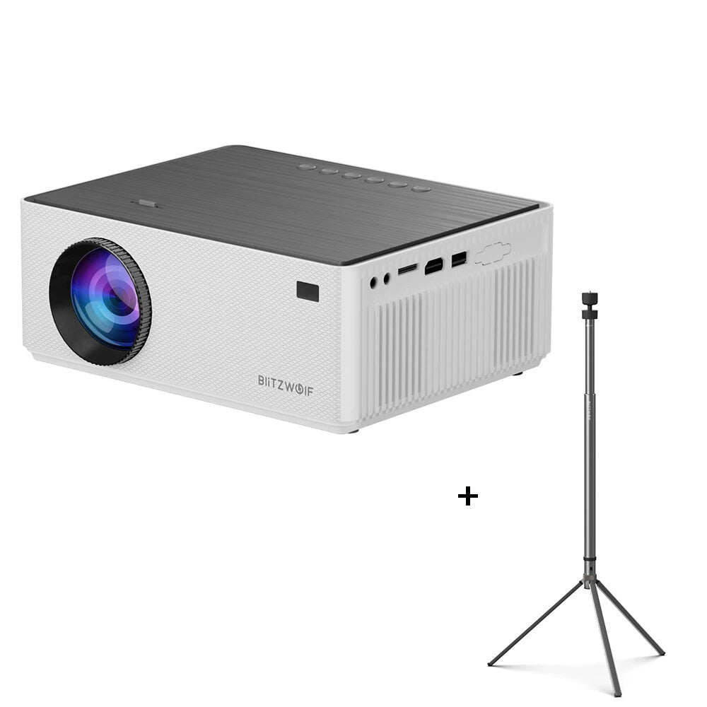 BlitzWolf® BW-V8 FHD Projector – 480 ANSI Lumens, Android 11.0, 4K Decoding, 4D Keystone, Dual 5G WiFi, Digital Zoom, Portable Home Theater – Only Projector - Buyme24seven