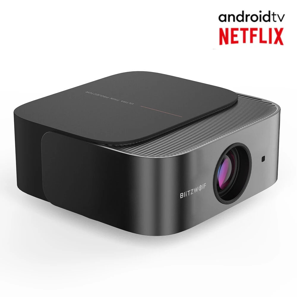 BlitzWolf® BW-V10 Ultra Android TV Projector – 4K Supported, 500 ANSI Lumens, Electric Focus & Keystone Correction, Netflix Certified - Buyme24seven