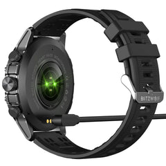 BlitzWolf® BW-AT6 Plus Smart Watch – 1.75" AMOLED Display, Bluetooth Calls, Voice Assistant, Health Monitoring, IP67 Waterproof – Black - Buyme24seven