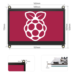 UPi B2 - Raspberry Pi 7" Touchscreen HDMI Monitor | UPERFECT UPi - Buyme24seven