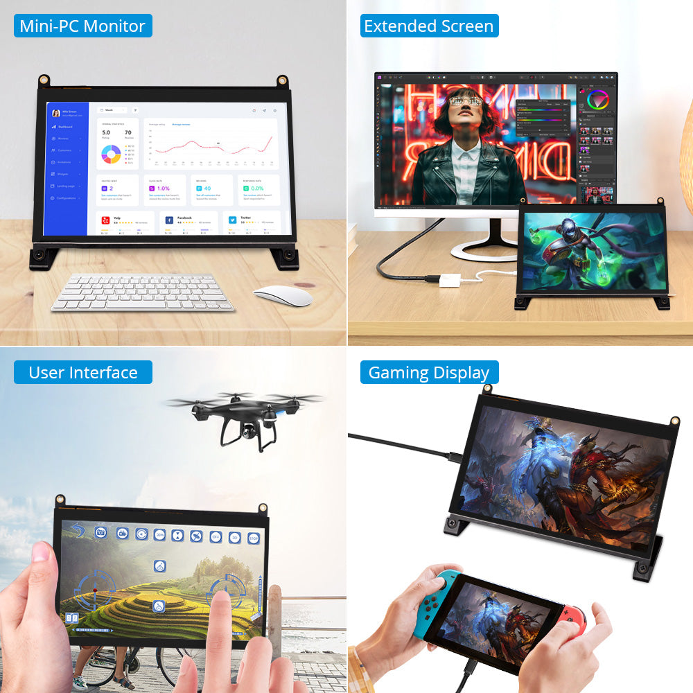 UPi B2 - Raspberry Pi 7" Touchscreen HDMI Monitor | UPERFECT UPi - Buyme24seven